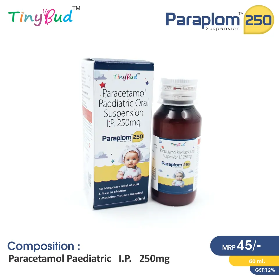 Paracetamol (250mg/5ml) Suspension at best price in PCD Pharma Franchise for Pediatric Pain Relief.